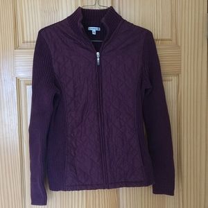 Croft & Borrow woman's zippered sweater size small